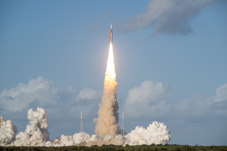 NASA’s Space Launch System rocket carrying the Orion spacecraft.